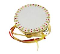 QUXVUIS Accessorio per danza classica rosso, realizzato a mano con cura, che offre ai ballerini un equilibrio tra Per eleganza e potenza. Tamburello portatile, tamburo, rosso, 7 pollici