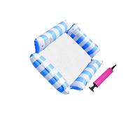 QUXVUIS Amaca gonfiabile galleggiante per piscina Summer Ready per il a piscina, realizzata in PVC spesso e rete di nylon, lettino galleggiante, lettino ad , Blu , 123x120cm