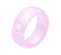 QUXVUIS Anello in ceramica alla moda Simbolo eterno dell'amore per le coppie Anello in ceramica per coppie di moda Regalo Fedi nuziali per le donne, viola, Taglia n.6
