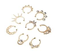 QUXVUIS Anello per il naso non piercing Per unico, impreziosito da un anello per il naso a setto, collezione di gioielli falsi assortiti, gioielli di moda sexy ed eleganti, falso