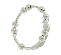 QUXVUIS Ansia Bead Ring Donna Uomo Per Fidget Rings Stile semplice Accessorio di moda Spirale antistress Rotazione libera Abbigliamento quotidiano, 15.4 mm