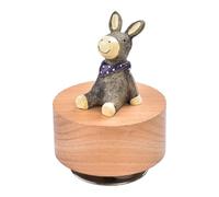QUXVUIS Artigianato in legno trasformativo, forme di animali, base girevole, elegante custodia musicale, decorazione da scrivania o graziose opzioni regalo per le vacanze, regalo
