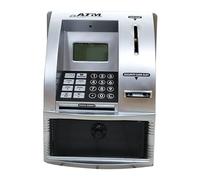 QUXVUIS Bancomat Progettato per Bambini con Funzione di Allarme e riconoscimento della Password Che incoraggia Il coinvolgimento Attivo nel Risparmio, Argento, 13x13.5x17 cm