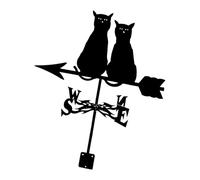 QUXVUIS Banderuola segnavento da giardino durevole, decorazione artistica a forma di gatto, indicatore della direzione del vento, strumenti di misurazione per esterni, per un