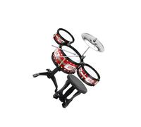 QUXVUIS Batteria per bambini durevole, batteria simulata, strumento musicale a percussione, per migliorare le abilità musicali con tamburi divertenti e giocosi, con sgabello,