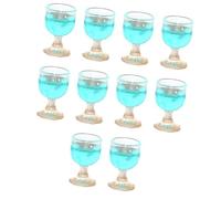QUXVUIS Bicchieri da vino in miniatura per casa delle bambole in Per scala 1/12, perfetti da abbinare ad accessori e oggetti decorativi per la casa delle bambole, regali di San , Azzurro