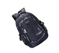 QUXVUIS Borsa da scuola per ragazzi adolescenti - Zaino in nylon con cerniera liscia, inodore, non tossico, sicuro, per bambini, grande, antigraffio, Grigio