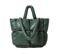 QUXVUIS Borsa tote imbottita calda e aderente con imbottitura in piumino di cotone Spazio interno generoso Borsa a tracolla in nylon facile da trasportare, Verde