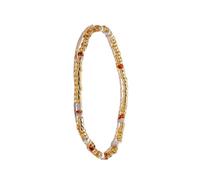 QUXVUIS Bracciali alla caviglia con perline di riso colorate Catene per caviglie dal colore squisito Decoro per i piedi delle cavigliere da donna Boho fatto a mano, sette