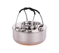 QUXVUIS Caffettiera da esterno, escursionismo, barbecue, fuoco, teiera con fori per l'acqua per versare senza problemi durante il campeggio, bollitore per acqua bollente,