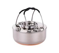 QUXVUIS Caffettiera da esterno, escursionismo, barbecue, fuoco, teiera, realizzata per esperienze all'aria aperta con versamento senza sforzo. Bollitore da campeggio, bollitore