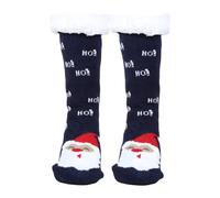 QUXVUIS Calzini che assorbono il sudore Texture morbida Extra spessi Comodi da indossare Calzini caldi invernali natalizi da donna larghi, blu scuro