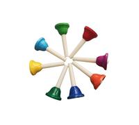 QUXVUIS Campanelli a mano a 8 note, strumento musicale per bambini, regalo per l'insegnamento della musica e il divertimento in famiglia casa, asilo nido, coro, set di