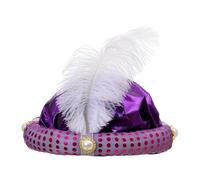 QUXVUIS Cappello da sultano Cappello da principe arabo Cappelli da turbante indiano Accessorio distintivo Elevare il costume Gioco ad Halloween e celebrazioni Caratteristica, viola