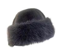 QUXVUIS Cappello invernale caldo, cappello da pescatore, da donna, elegante, per avventure all'aria aperta durante i mesi invernali, realizzato in pelliccia, Grigio scuro, per 60 cm