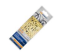 QUXVUIS Catena per mountain bike a sicurezza migliorata per avventure fuoristrada Catene per mountain bike robuste e durevoli Catena per bici da strada , oro 8 velocità