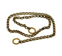 QUXVUIS Catena per portafoglio da uomo alla moda, in metallo resistente, con catena per borsa, in ottone massiccio, con cintura e portachiavi, accessorio per la punk rock hip