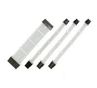 QUXVUIS Cavo di alimentazione di prolunga Connettori con guaina Alimentazione del computer Conveniente Sicuro Utile Leggero Set di cavi Kit di cavi adattatori, Bianco