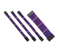 QUXVUIS Cavo di alimentazione di prolunga Connettori con guaina Alimentazione del computer Conveniente Sicuro Utile Leggero Set di cavi Kit di cavi adattatori, Porpora