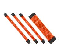 QUXVUIS Cavo di alimentazione di prolunga Connettori con guaina Alimentazione del computer Conveniente Sicuro Utile Leggero Set di cavi Kit di cavi adattatori, Arancia