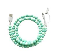 QUXVUIS Cavo per telefono con perline 2 in 1, cavo multi-caricatore da USB-C a telefono, ricarica rapida per Nexus, per caricabatterie per con perline, Verde chiaro+verde