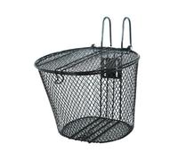 QUXVUIS Cestino anteriore per bicicletta da appendere per adulti, bambini e bambine, durevole, grande capacità, cestino portaoggetti staccabile in filo metallico per