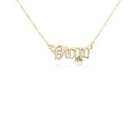 QUXVUIS Collana di amicizia a tema lettera classica fai-da-te con ciondolo con ciondolo a catena per gioielli con scheda di visualizzazione per regali festival dell'amante, Oro vergine