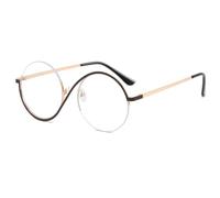 QUXVUIS Comodi occhiali rotondi europei e americani per un look alla moda e per sentirsi a proprio agio tutto il giorno. PC, digitare+2