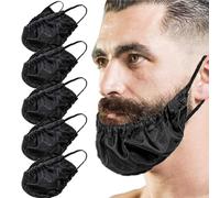 QUXVUIS Confezione da grembiule da notte in raso per barba, cappello da notte regolabile da uomo, protezione per capelli, morbido e facile da pulire, tutto