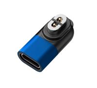 QUXVUIS Convertitore caricabatterie per Aftershokz Progettato per OpenRun Pro/Mini Convertitore caricabatterie magnetico Adattatore USB C ABS per Shokz, Blu