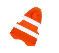 QUXVUIS Costume da cono stradale per bambini, costume da cosplay, da cono stradale arancione per Halloween, per bambini che divertono con gli amici, eventi in, Arancia, dalla L alla XL