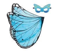 QUXVUIS Costume da farfalla fantasy, ala da fata, accessori per Halloween, decorazioni per elfi bambina, facili indossare per tutte le età, giocattoli fata, accessori per foto di fantasia,