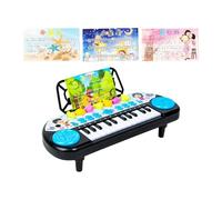 QUXVUIS Development Toys Tastiera per pianoforte portatile per bambini con 24 tasti facili da usare Giocattolo educativo divertente con riconoscimento dei colori e rafforzamento