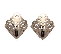QUXVUIS Eleganti e resistenti tacchi alti con punta protettiva, accessori eleganti in metallo per scarpe, design unici per donne, puntali con tacchi alti alla moda, copri-punta, oro, 32 cm x 38 mm