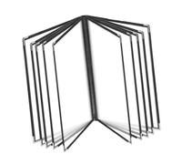 QUXVUIS Eleganti porta menù progettati per ristoranti, dotati di angoli in metallo robusto e copertine trasparenti per evidenziare le opzioni del menù, 10 Pagina 20 Visualizza, 320x230mm
