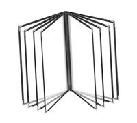 QUXVUIS Eleganti porta menù progettati per ristoranti, dotati di angoli in metallo robusto e copertine trasparenti per evidenziare le opzioni del menù, 8 Pagina 16 Visualizza, 320x230mm