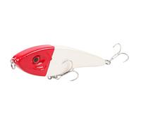 QUXVUIS Esca per Pesci grossi Esca per Pesca Dura con 2 Ganci 18cm 55g Rivestimento Superiore Crankbait Affonda Rapidamente Wobblers Affrontare luccio d'Acqua salata, Testa Rossa Bianca