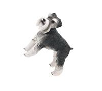 QUXVUIS Figurina realistica di cucciolo di cane, modello decorazione da tavolo, set gioco per bambini, strumento apprendimento per il riconoscimento degli animali, figurina realistica cucciolo