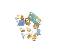 QUXVUIS Giocattoli da spiaggia educativi per bambini con set completo per incoraggiare l'apprendimento e lo sviluppo durante il gioco nella sabbiera. Carriola