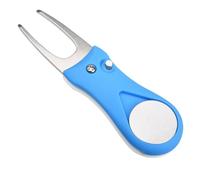 QUXVUIS Golf Pitch Groove Remover Riparazione Forcella Pratica Manuale Forcone Manico in Plastica Portatile Pocket Ball Putting Marker Accessorio, Blu