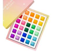 QUXVUIS I bambini imparano a colorare, illuminare e ombre, impilare i blocchi di costruzione arcobaleno, set per un gioco fantasioso con design trasparenti unici sotto la luce , 30 pezzi