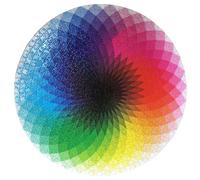 QUXVUIS I migliori puzzle regalo1000 pezzi irregolari per la coordinazione -mano e l'intrattenimento educativo Puzzle rotondi di carta colorata