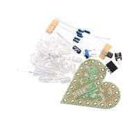 QUXVUIS Kit fai-da-te leggero a forma di cuore per il kit di apprendimento della scheda pratica elettronica può apprendere la conoscenza dell'elettronica, Blu