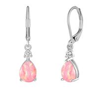 QUXVUIS L'elegante orecchino a goccia colorato placcato aggiunge un tocco bohémien all'outfit Orecchini pendenti in lega di opali di fuoco con pietra alla moda, rosa