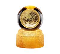 QUXVUIS Luce notturna a sfera di cristallo 3D Aggiungi un tocco di mistero alla stanza Luce a sfera cristallo Luci notturne con lampada, Base incrinata, seleno