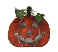 QUXVUIS Luci a LED di Halloween in legno arancione Luci decorative per decorazioni per la tavola Forniture per interruttori notturne Accessori per interni, Tipo 2