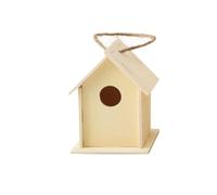 QUXVUIS Mangiatoia per uccelli in legno Accessorio fai-da-te Forniture per animali Casetta per uccelli da appendere a parete per la decorazione del cortile esterno, Tipo4