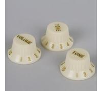 QUXVUIS Manopole del volume e del tono per chitarra elettrica, set di 3 manopole resistenti, controllo avanzato per la modulazione suono della chitarra elettrica, diametro interno zigrinato da 5 mm,