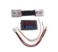 QUXVUIS Mini voltmetro digitale amperometro Tester DC 0-100V 50A Tester di tensione e corrente display a LED da 0,28 pollici, Contatore 100A + derivatore