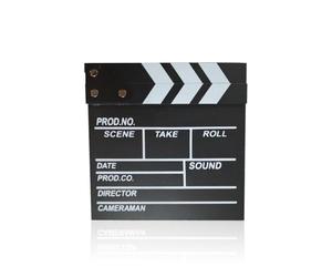 QUXVUIS Movie Clapperboard Universal Sign Plate Pattern stampato Wood Video Director Clapperboards Scene Slate, come mostrato, 20x20x1.5 cm